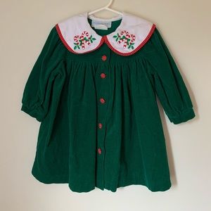 Chantilly Place Christmas Corduroy Dress Toddler